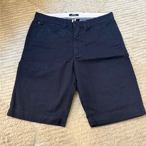 Boggi Classic Dark Blue Men's Flat Front Shorts